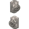 image:imageSchlage F40 GEO 622 ADD Georgian Door Knob with Addison Trim Bed amp Bath Privacy Lock Matte BlackSatin Nickel