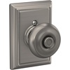 image:imageSchlage F40 GEO 622 ADD Georgian Door Knob with Addison Trim Bed amp Bath Privacy Lock Matte BlackSatin Nickel