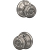 image:imageSchlage F40 GEO 622 ADD Georgian Door Knob with Addison Trim Bed amp Bath Privacy Lock Matte BlackSatin Nickel
