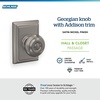 image:imageSchlage F40 GEO 622 ADD Georgian Door Knob with Addison Trim Bed amp Bath Privacy Lock Matte BlackSatin Nickel