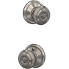 image:imageSchlage F40 GEO 622 ADD Georgian Door Knob with Addison Trim Bed amp Bath Privacy Lock Matte BlackSatin Nickel