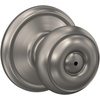 image:imageSchlage F40 GEO 622 ADD Georgian Door Knob with Addison Trim Bed amp Bath Privacy Lock Matte BlackSatin Nickel