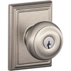image:imageSchlage F40 GEO 622 ADD Georgian Door Knob with Addison Trim Bed amp Bath Privacy Lock Matte BlackSatin Nickel
