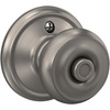 image:imageSchlage F40 GEO 622 ADD Georgian Door Knob with Addison Trim Bed amp Bath Privacy Lock Matte BlackSatin Nickel