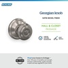 image:imageSchlage F40 GEO 622 ADD Georgian Door Knob with Addison Trim Bed amp Bath Privacy Lock Matte BlackSatin Nickel