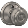 image:imageSchlage F40 GEO 622 ADD Georgian Door Knob with Addison Trim Bed amp Bath Privacy Lock Matte BlackSatin Nickel