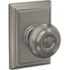 image:imageSchlage F40 GEO 622 ADD Georgian Door Knob with Addison Trim Bed amp Bath Privacy Lock Matte BlackSatin Nickel