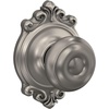 image:imageSchlage F40 GEO 622 ADD Georgian Door Knob with Addison Trim Bed amp Bath Privacy Lock Matte BlackSatin Nickel