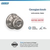 image:imageSchlage F40 GEO 622 ADD Georgian Door Knob with Addison Trim Bed amp Bath Privacy Lock Matte BlackSatin Nickel