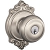 image:imageSchlage F40 GEO 622 ADD Georgian Door Knob with Addison Trim Bed amp Bath Privacy Lock Matte BlackSatin Nickel