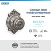 image:imageSchlage F40 GEO 622 ADD Georgian Door Knob with Addison Trim Bed amp Bath Privacy Lock Matte BlackSatin Nickel