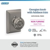 image:imageSchlage F40 GEO 622 ADD Georgian Door Knob with Addison Trim Bed amp Bath Privacy Lock Matte BlackSatin Nickel