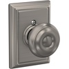 image:imageSchlage F40 GEO 622 ADD Georgian Door Knob with Addison Trim Bed amp Bath Privacy Lock Matte BlackSatin Nickel