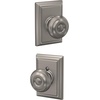 image:imageSchlage F40 GEO 622 ADD Georgian Door Knob with Addison Trim Bed amp Bath Privacy Lock Matte BlackSatin Nickel