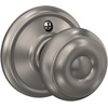image:imageSchlage F40 GEO 622 ADD Georgian Door Knob with Addison Trim Bed amp Bath Privacy Lock Matte BlackSatin Nickel