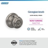 image:imageSchlage F40 GEO 622 ADD Georgian Door Knob with Addison Trim Bed amp Bath Privacy Lock Matte BlackSatin Nickel