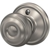 image:imageSchlage F40 GEO 622 ADD Georgian Door Knob with Addison Trim Bed amp Bath Privacy Lock Matte BlackSatin Nickel