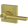 image:imageSchlage F51A LAT 608 COL Latitude Door Lever with Collins Trim Keyed Entry Lock Satin Brass2 Count Pack of 1