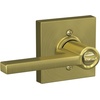 image:imageSchlage F51A LAT 608 COL Latitude Door Lever with Collins Trim Keyed Entry Lock Satin Brass2 Count Pack of 1