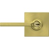 image:imageSchlage F51A LAT 608 COL Latitude Door Lever with Collins Trim Keyed Entry Lock Satin Brass2 Count Pack of 1