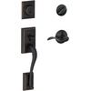 image:imageSchlage F60 ADD 622 GEO Addison Front Entry Handleset with Georgian Knob Deadbolt Keyed 1 Side Matte BlackAged Bronze