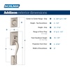 image:imageSchlage F60 ADD 622 GEO Addison Front Entry Handleset with Georgian Knob Deadbolt Keyed 1 Side Matte BlackAntique Brass