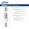 image:imageSchlage F60 ADD 622 GEO Addison Front Entry Handleset with Georgian Knob Deadbolt Keyed 1 Side Matte BlackMatte Black