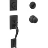 image:imageSchlage F60 ADD 622 GEO Addison Front Entry Handleset with Georgian Knob Deadbolt Keyed 1 Side Matte BlackMatte Black