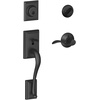 image:imageSchlage F60 ADD 622 GEO Addison Front Entry Handleset with Georgian Knob Deadbolt Keyed 1 Side Matte BlackMatte Black