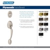 image:imageSchlage F60 ADD 622 GEO Addison Front Entry Handleset with Georgian Knob Deadbolt Keyed 1 Side Matte BlackMatte Black