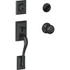 image:imageSchlage F60 ADD 622 GEO Addison Front Entry Handleset with Georgian Knob Deadbolt Keyed 1 Side Matte BlackMatte Black