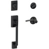 image:imageSchlage F60 CEN 622 LAT CEN Century Front Entry Handleset with Latitude Lever Alloy steel Deadbolt Keyed 1 Side Matte BlackAged Bronze
