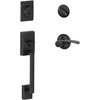 image:imageSchlage F60 CEN 622 LAT CEN Century Front Entry Handleset with Latitude Lever Alloy steel Deadbolt Keyed 1 Side Matte BlackAged Bronze