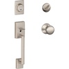 image:imageSchlage F60 CEN 622 LAT CEN Century Front Entry Handleset with Latitude Lever Alloy steel Deadbolt Keyed 1 Side Matte BlackSatin Nickel