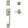 image:imageSchlage F60 CEN 622 LAT CEN Century Front Entry Handleset with Latitude Lever Alloy steel Deadbolt Keyed 1 Side Matte BlackSatin Nickel
