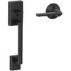 image:imageSchlage FE285 CEN 622 LAT Century Front Entry Handleset with Latitude Lever Lower Half Grip Matte BlackAged Bronze