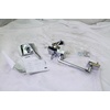 image:imageSchlage FE285 CEN 622 LAT Century Front Entry Handleset with Latitude Lever Lower Half Grip Matte BlackBright Chrome