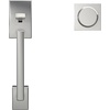 image:imageSchlage FE285 CEN 622 LAT Century Front Entry Handleset with Latitude Lever Lower Half Grip Matte BlackBright Chrome