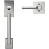 image:imageSchlage FE285 CEN 622 LAT Century Front Entry Handleset with Latitude Lever Lower Half Grip Matte BlackBright Chrome