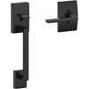image:imageSchlage FE285 CEN 622 LAT Century Front Entry Handleset with Latitude Lever Lower Half Grip Matte BlackMatte Black