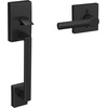 image:imageSchlage FE285 CEN 622 LAT Century Front Entry Handleset with Latitude Lever Lower Half Grip Matte BlackMatte Black