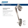 image:imageSchlage FE285 CEN 622 LAT Century Front Entry Handleset with Latitude Lever Lower Half Grip Matte BlackSatin Chrome