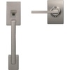 image:imageSchlage FE285 CEN 622 LAT Century Front Entry Handleset with Latitude Lever Lower Half Grip Matte BlackSatin Nickel