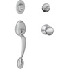 image:imagePlymouth Single Cylinder Handleset and Plymouth Knob Satin Chrome F60 PLY 626