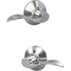 image:imageSchlage F10 ACC 622 Accent Door Lever Hall amp Closet Passage Lock Matte BlackBright Chrome