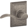 image:imageSchlage F10 ACC 622 Accent Door Lever Hall amp Closet Passage Lock Matte BlackDistressed Nickel