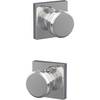 image:imageSchlage F10 BWE 622 Bowery Door Knob Hall amp Closet Passage Lock Matte BlackBright Chrome