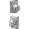 image:imageSchlage F40 GEO 622 ADD Georgian Door Knob with Addison Trim Bed amp Bath Privacy Lock Matte BlackBright Chrome
