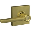 image:imageSchlage F51A LAT 608 COL Latitude Door Lever with Collins Trim Keyed Entry Lock Satin Brass2 Count Pack of 8