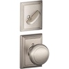 image:imageSchlage F59 AND 619 ADD Addison Collection Andover Handleset Interior Knob Satin Nickel Interior Half Only
